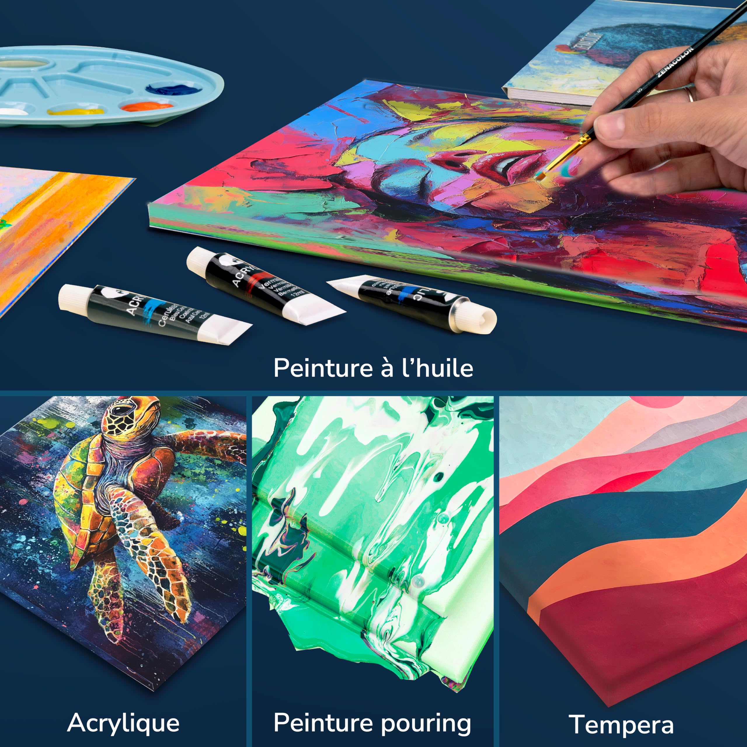 Hi-STANDARD　TM paint CANVAS Zenacolor Canvas Painting 150 x 100 cm Set of 2 Large Format 150 x
